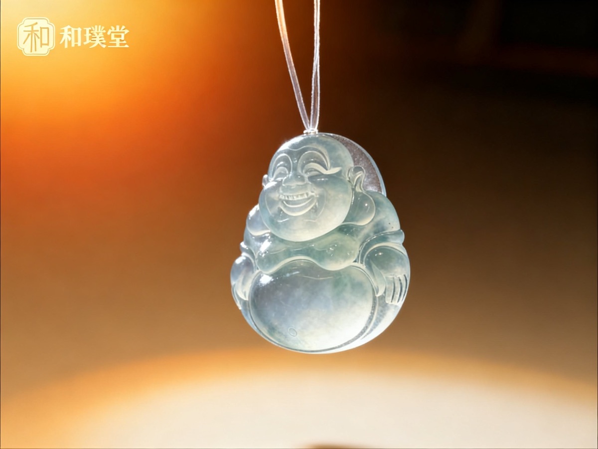 冰种晴水佛公吊坠