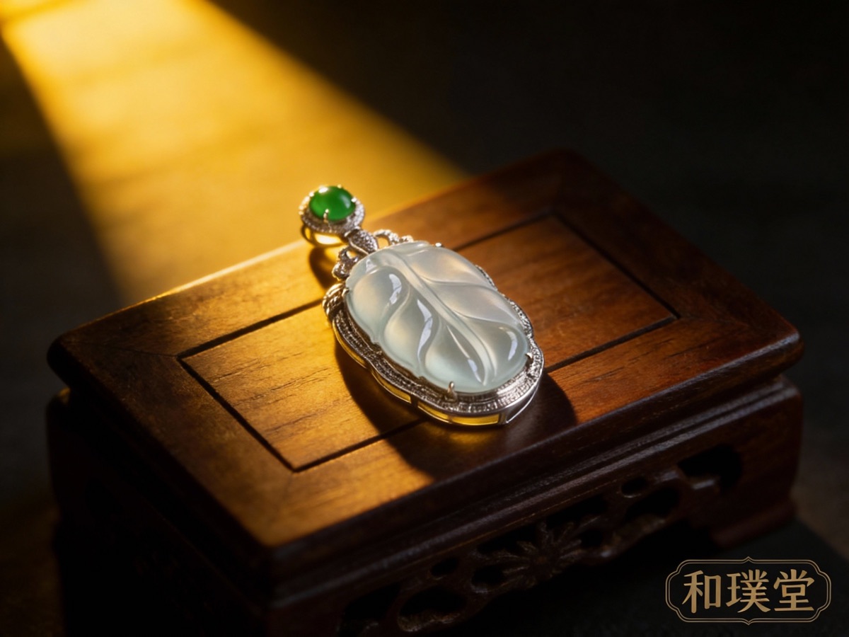 冰种叶子吊坠