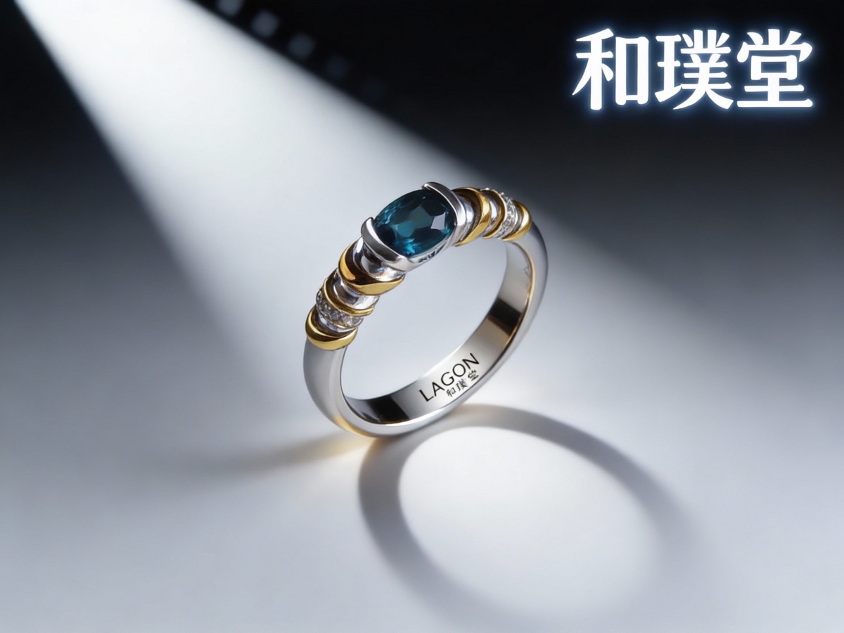 蓝拉贡碧玺戒指